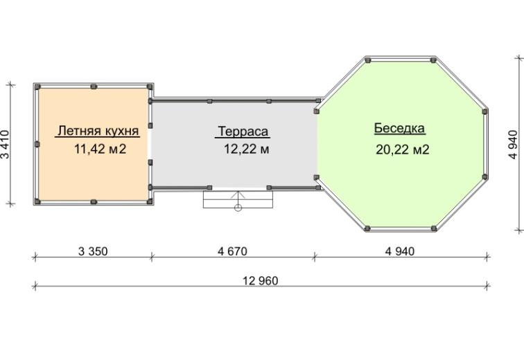 Беседка 13.00×5.00